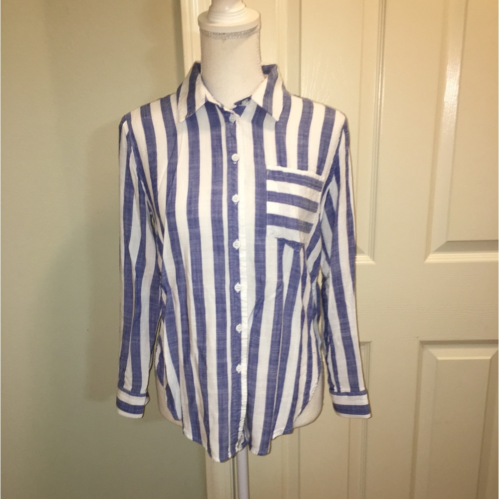 Forever 21 Striped Button Down Shirt